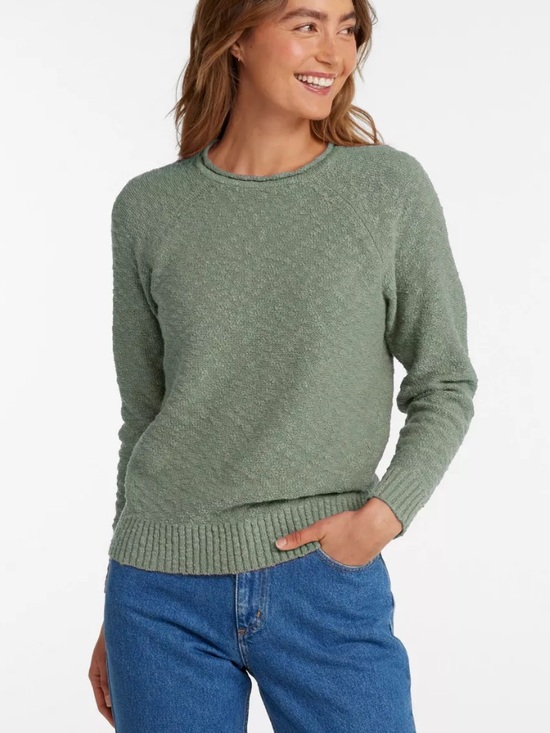 L.L. Bean Sweaters - LL Bean Cotton Slub Sweater Rollover Collar Crewneck Sweater Sz Large